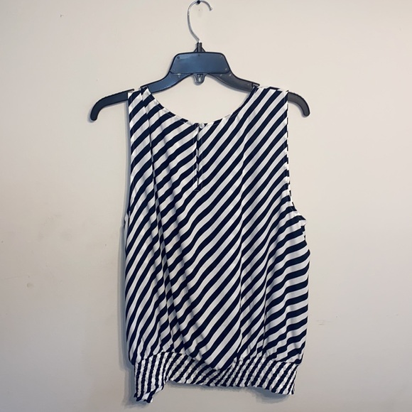 Loft Black and White Stripe Dressy Tanktop - Picture 5 of 7